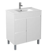750mm X 365mm PVC Floor Standing Vanity Legs Left Hand Drawers